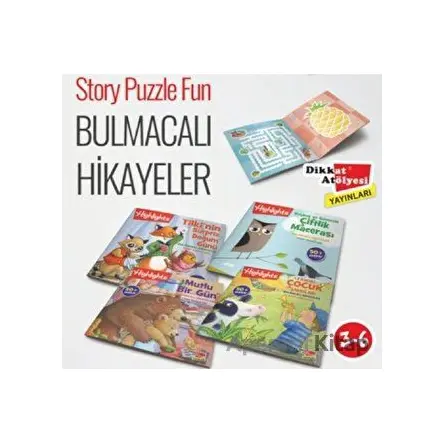 Sticker Bulmacalı Hikayeler 4lü Set - Kolektif - Dikkat Atölyesi Yayınları