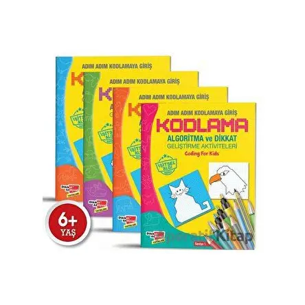 Algoritma Temelli Adım Adım Kodlama 4lü Set - Kolektif - Dikkat Atölyesi Yayınları