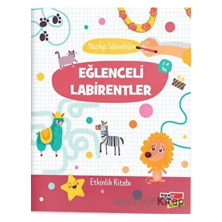 Yazılıp Silinebilir Eğlenceli Labirentler (2-4 Yaş) - Kolektif - Dikkat Atölyesi Yayınları