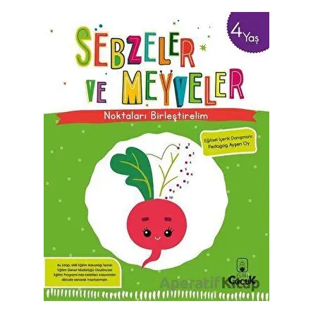 Sebzeler ve Meyveler - Noktaları Birleştirelim (4 Yaş) - Floki Çocuk