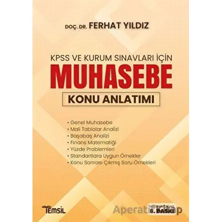 2021 KPSS ve Kurum Sınavları İçin Muhasebe Konu Anlatımı - Ferhat Yıldız - Temsil Kitap