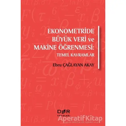 Ekonometride Büyük Veri ve Makine Öğrenmesi - Ebru Çağlayan Akay - Der Yayınları