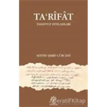 Tarifat - Seyyid Şerif Curcani - Litera Yayıncılık