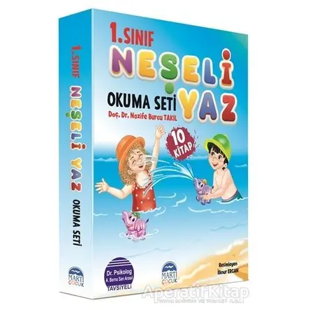 1. Sınıf Neşeli Yaz Okuma Seti (10 Kitap Takım) - Nazife Burcu Takıl - Martı Çocuk Yayınları