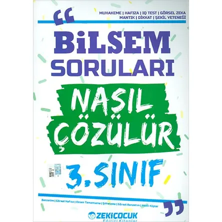 3.Sınıf Bilsem Soruları Nasıl Çözülür Zeki Çocuk Yayınları