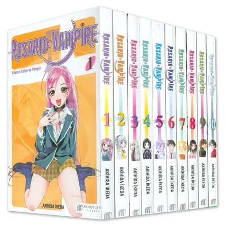 Rosario Vampire - Tılsımlı Kolye Seti 10 Kitap 1.Sezon - Akihisa İkeda - Akılçelen Kitaplar