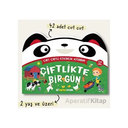 Cırt Cırtlı Etkinlik Kitabım - Çiftlikte Bir Gün (2+ Yaş) - Ayşenur K. Peltek - Bi Kutu Oyun