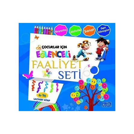 Eğlenceli Faaliyet Seti Lacivert Kitap – 4 Yaş Üzeri - Kolektif - Parıltı Yayınları