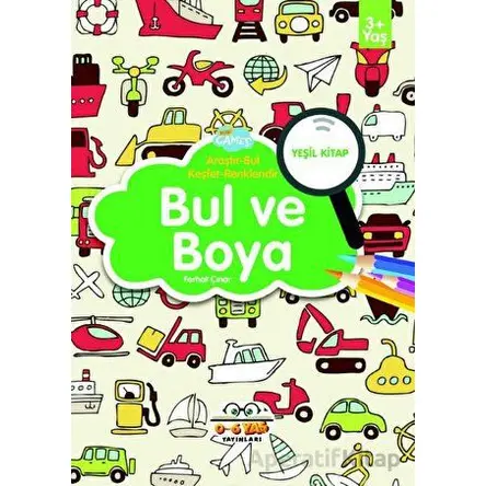 Bul ve Boya - Yeşil Kitap - Ferhat Çınar - 0-6 Yaş Yayınları