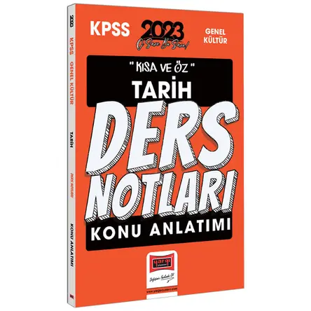 Yargı 2023 KPSS Kısa ve Öz Tarih Konu Anlatımı Ders Notları