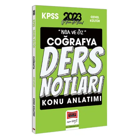 Yargı 2023 KPSS Kısa ve Öz Coğrafya Konu Anlatımı Ders Notları