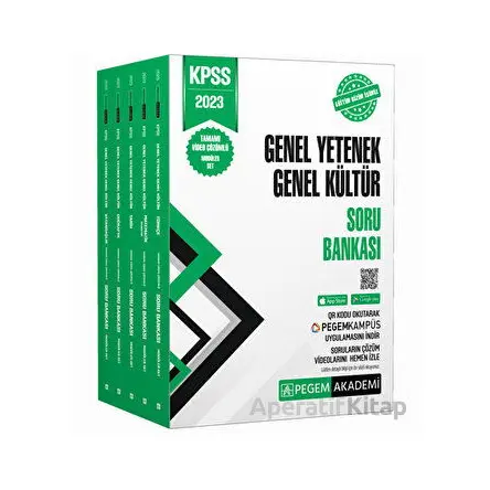 2023 KPSS Genel Yetenek Genel Kültür Tamamı Çözümlü Soru Bankası Seti (5 Kitap)