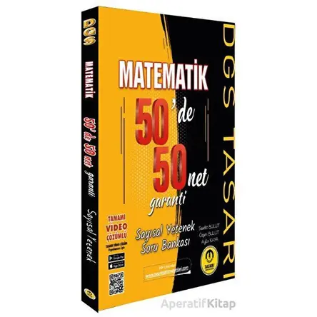 DGS Matematik 50de 50 Net Garanti Soru Bankası - Özgen Bulut - Tasarı Eğitim Yayınları