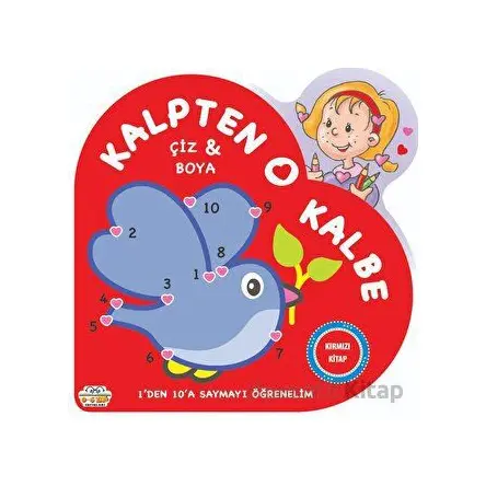 Kırmızı Kitap - Kalpten Kalbe - Çiz/Boya - Kolektif - 0-6 Yaş Yayınları