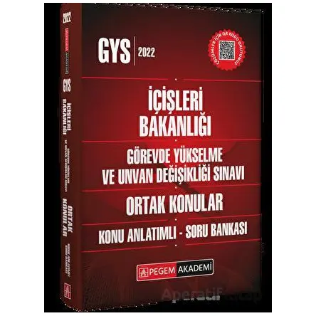 2022 GYS İçişleri Bakanlığı Görevde Yükselme ve Unvan Değişikliği Ortak Konular Konu Anlatımlı Soru