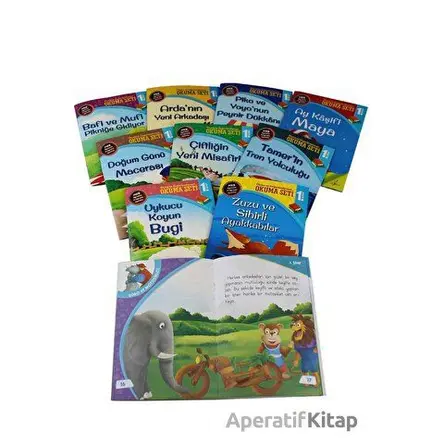 1. Sınıf Ölçme ve Değerlendirmeli Okuma Seti - 10 Kitap - Abdulkerim Öztürk - Çocuk Gezegeni