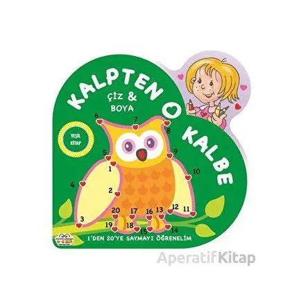 Yeşil Kitap - Kalkpten Kalbe - Çiz/Boya - Kolektif - 0-6 Yaş Yayınları
