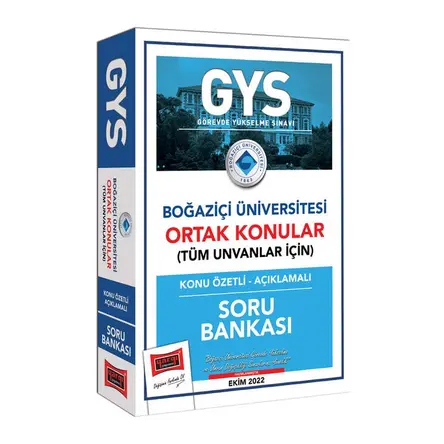 Yargı GYS Boğaziçi Üniversitesi Görevde Yükselme ve Ünvan Değişikliğine Yönelik Ortak Konular Konu