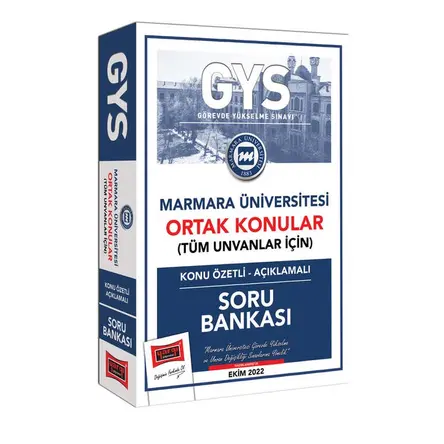 Yargı GYS Marmara Üniversitesi Görevde Yükselme ve Ünvan Değişikliğine Yönelik Ortak Konular Konu