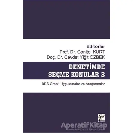 Denetimde Seçme Konular 3 - Cevdet Yiğit Özbek - Gazi Kitabevi