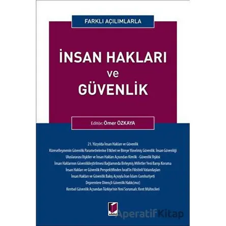 İnsan Hakları ve Güvenlik - Ömer Özkaya - Adalet Yayınevi