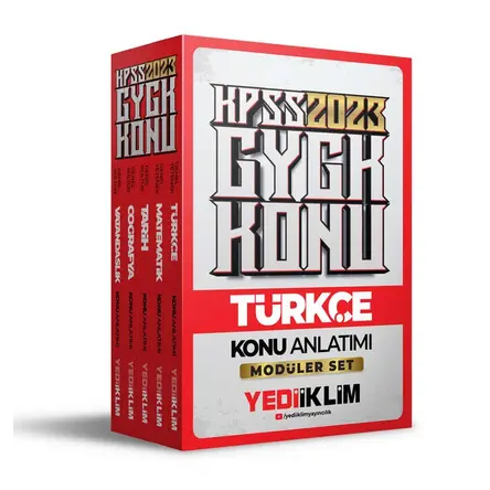Yediiklim 2023 KPSS Genel Yetenek Genel Kültür Konu Anlatımlı Modüler Set