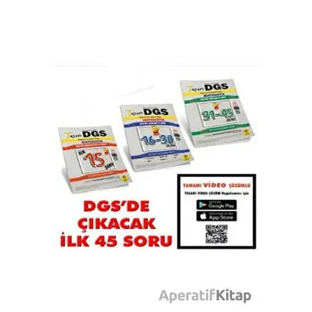 Dgs Matematik İlk 45 Soru Garanti Seti - Cem Öztürk - Tasarı Yayıncılık