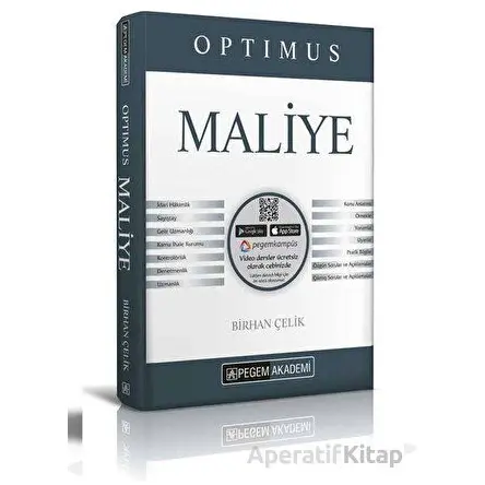 KPSS A Grubu Optimus Maliye Konu Anlatımı - Kolektif - Pegem Akademi Yayıncılık
