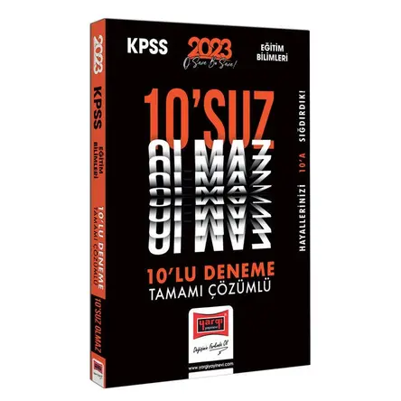 Yargı 2023 KPSS Eğitim Bilimleri Tamamı Çözümlü 10’suz Olmaz 10 Deneme Sınavı
