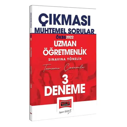 Yargı 2022 Uzman Öğretmenlik Çıkması Muhtemel Sorular Tamamı Çözümlü 3 Deneme Sınavı
