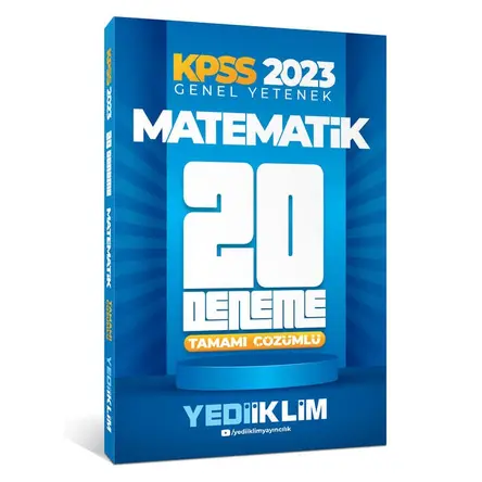 Yediiklim 2023 KPSS Genel Yetenek Matematik Tamamı Çözümlü 20 Deneme