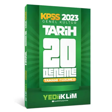 Yediiklim 2023 KPSS Genel Kültür Tarih Tamamı Çözümlü 20 Deneme
