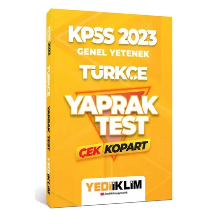 Yediiklim 2023 KPSS Genel Yetenek Türkçe Çek Kopart Yaprak Test