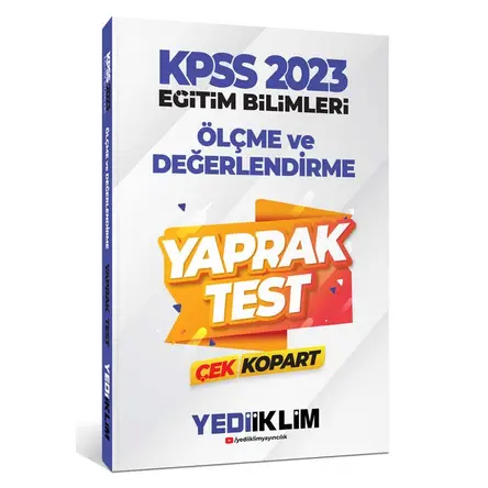 Yediiklim 2023 KPSS Eğitim Bilimleri Ölçme ve Değerlendirme Çek Kopart Yaprak Test