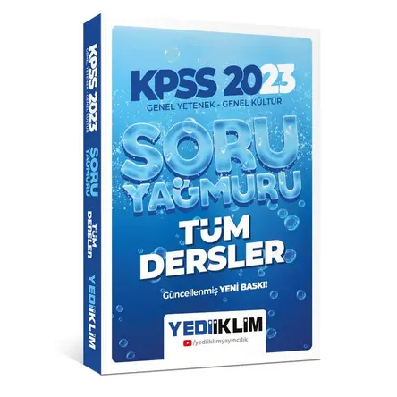Yediiklim 2023 KPSS Genel Yetenek Genel Kültür Tüm Dersler Soru Yağmuru