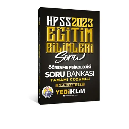 Yediiklim 2023 KPSS Eğitim Bilimleri Öğrenme Psikolojisi Tamamı Çözümlü Soru Bankası