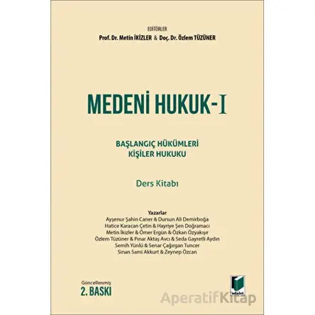 Medeni Hukuk - I - Özlem Tüzüner - Adalet Yayınevi