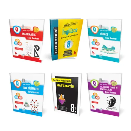 Basamak 8.Sınıf Soru Bankası Seti (6 Kitap)