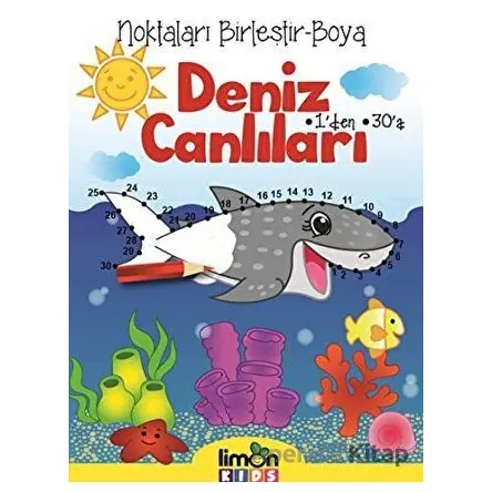 Noktaları Birleştir Boya Deniz Canlıları - Kolektif - limonKIDS