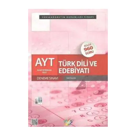 FDD AYT Türk Dili ve Edebiyatı 40x24 Deneme Sınavı