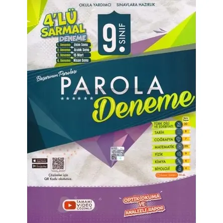 Evrensel İletişim 9.Sınıf Sarmal 4’lü Deneme (Parola)