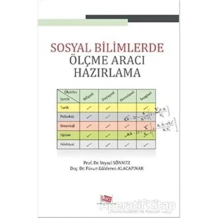 Sosyal Bilimlerde Ölçme Aracı Hazırlama - Veysel Sönmez - Anı Yayıncılık