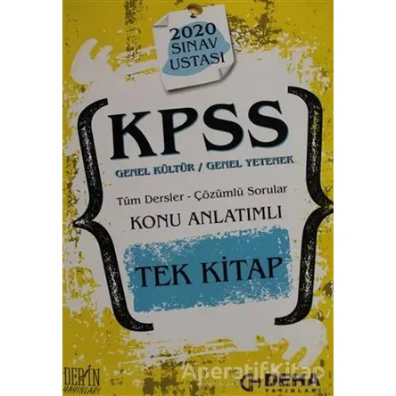 2020 Sınav Ustası KPSS Tüm Dersler Çözümlü Sorular Konu Anlatımlı Tek Kitap