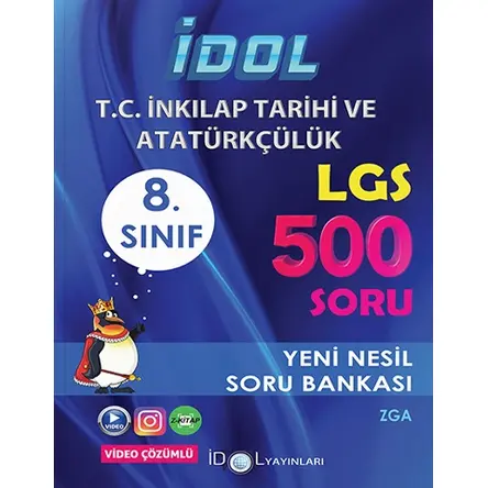 İdol 8. Sınıf LGS Yüksek Performans TC İnkılap Tarihi 500 Soru Bankası