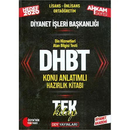2020 DHBT Ahkam Serisi Tüm Adaylar Konu Anlatımlı Hazırlık Kitabı
