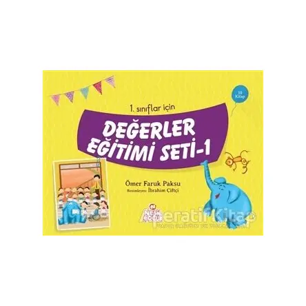 1. Sınıflar İçin Değerler Eğitimi Seti-1 (10 Kitap Takım) - Ömer Faruk Paksu - Nesil Çocuk Yayınları