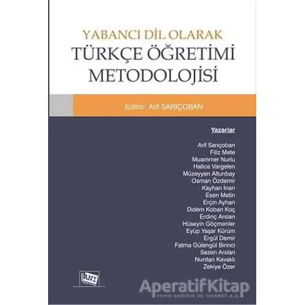 Yabancı Dil Olarak Türkçe Öğretimi Metodolojisi - Kolektif - Anı Yayıncılık