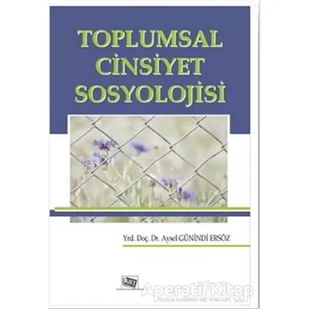 Toplumsal Cinsiyet Sosyolojisi - Aysel Günindi Ersöz - Anı Yayıncılık