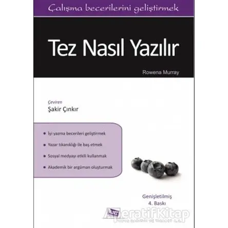 Tez Nasıl Yazılır? - Rowena Murray - Anı Yayıncılık