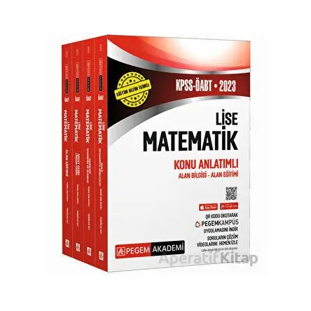 2023 KPSS ÖABT Lise Matematik Konu Anlatımlı - Kolektif - Pegem Akademi Yayıncılık